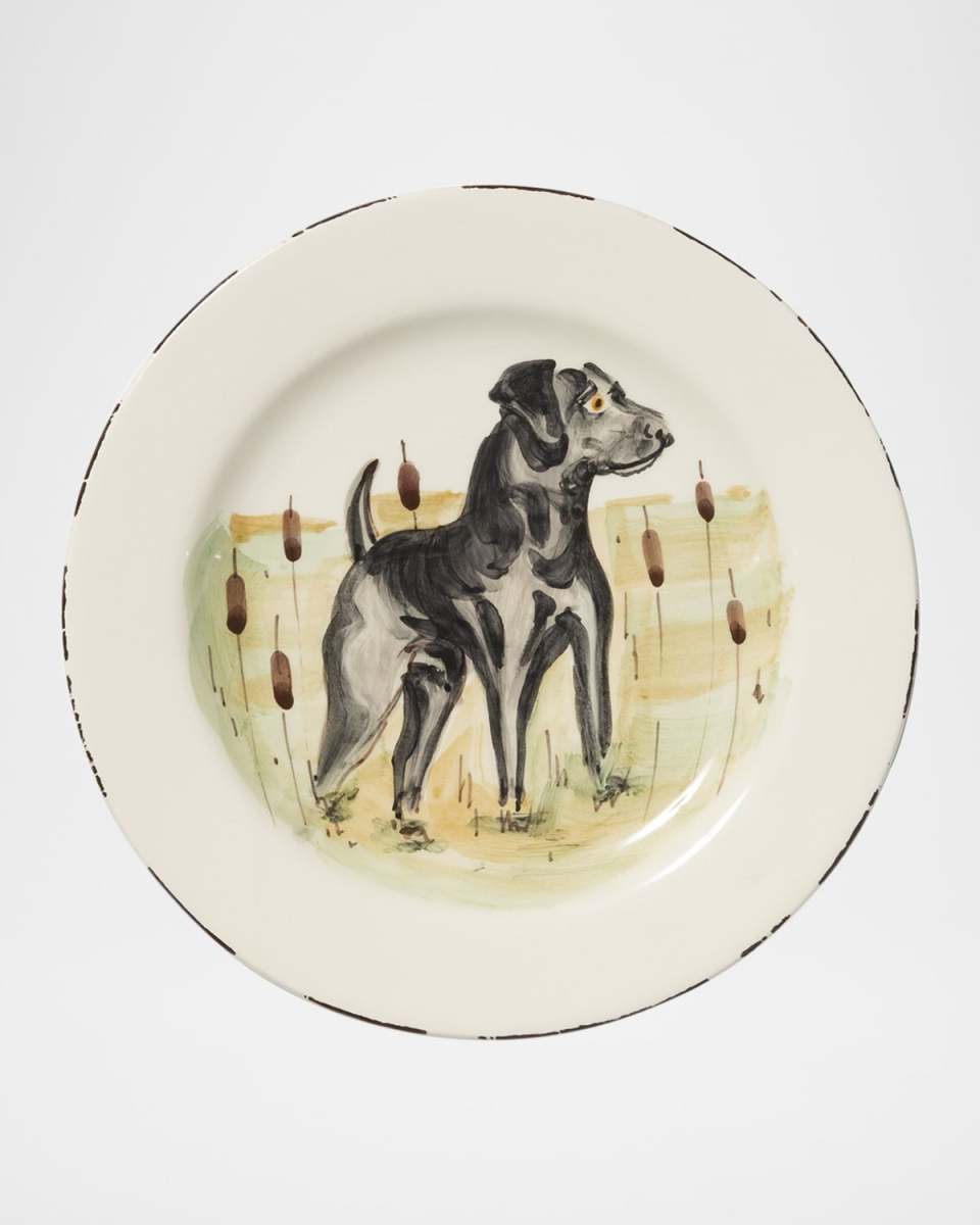 Wildlife Black Hunting Dog Salad Plate